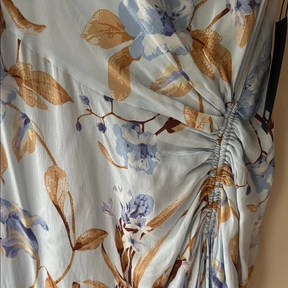 NEW WHBM Cowl Neck Ruched Midi Dress - Picture 7 of 13